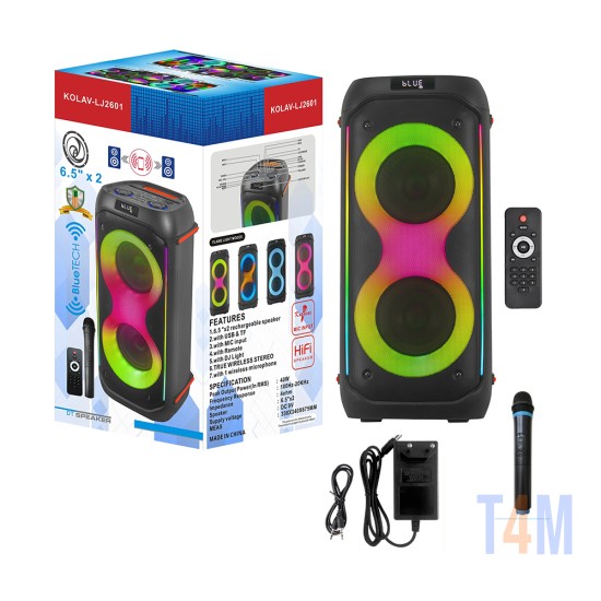 Ailiang Portable Wireless Karaoke Speaker KOLAV-LJ2601 with Mic Black